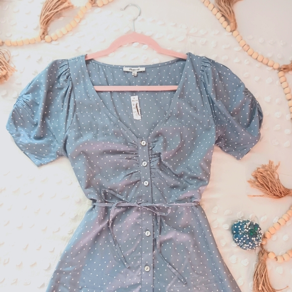 Madewell Dresses & Skirts - Madewell Dreamy Blue Midi Dress NWT